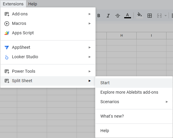 Run the Split Sheet tool.