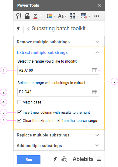 Tweak Extract multiple substrings options.