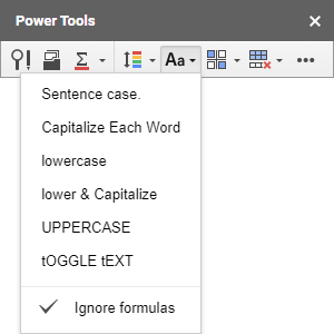 Change case in your Google spreadsheet.