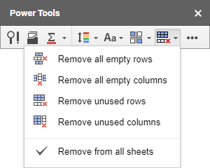 Delete blank and unused rows and columns.