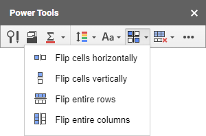 Choose the option depending on the way you need to flip cells.