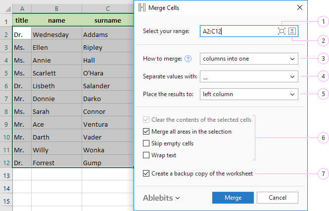 How To Merge Two Columns In Excel And Keep All Data 7075