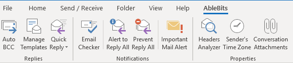 Add-ins Collection for Outlook in the ribbon.