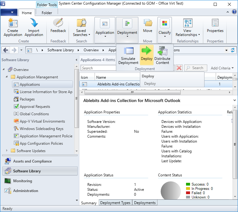 Deployment in the System Center Configuration Manager