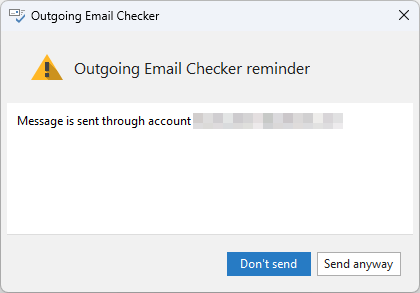 The Outgoing Email Checker reminder