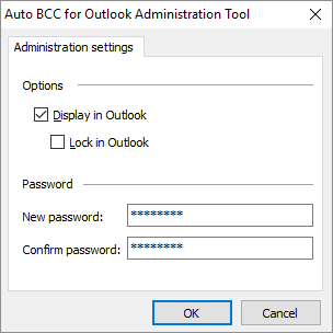 Hide or lock automatic BCC rule in Outlook.