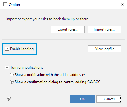 Enable logging of the Auto BCC work.