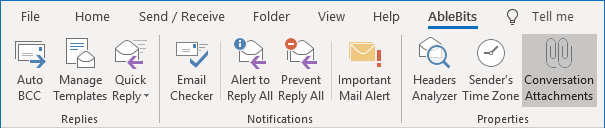 The Conversation Attachments for Outlook icon.