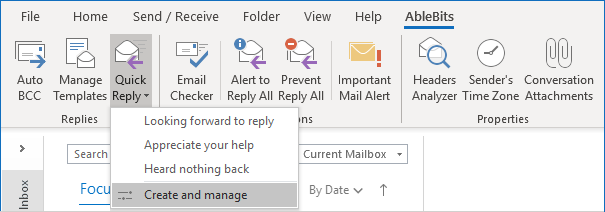The Quick Reply for Outlook icon.