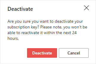 Confirm deactivation.
