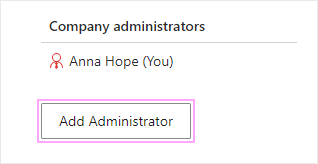 The Add Administrator button