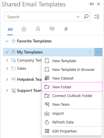 Create new folder. Create new folder.