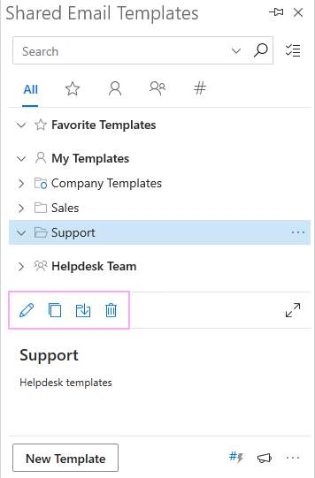 The created folder. The created folder.