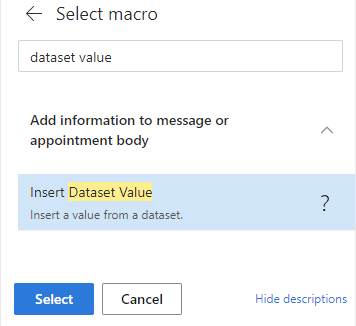 Insert Dataset Value