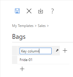 Click and enter the new key column name.