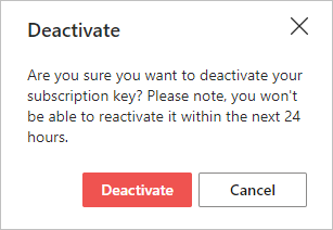 Confirm deactivation.