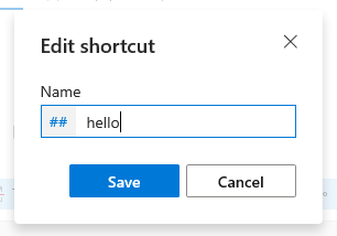 Name your shortcut.