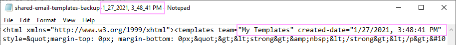 My Templates exported file. My Templates exported file.