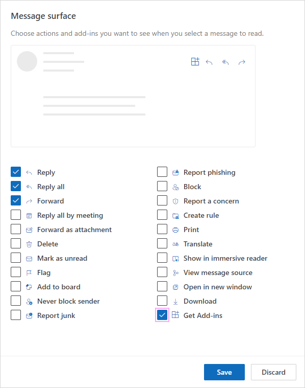 Here is the Get Add-ins checkbox.
