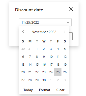 Select the necessary date.