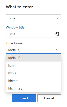 Choose the necessary time format.