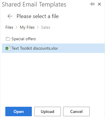 Select a file.