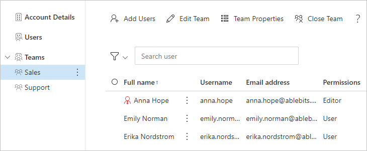 Click the necessary icon at the top of the pane.
