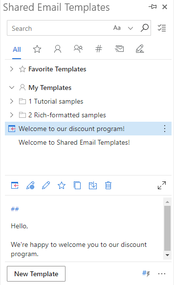 Your Shared Email Templates