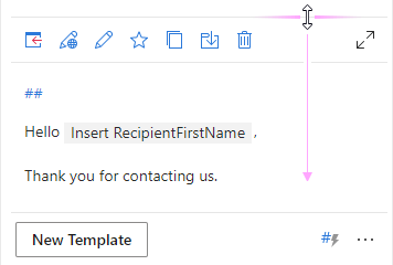 Change the height of the preview pane.