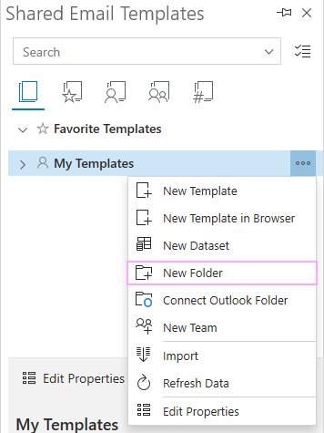 Create new folder. Create new folder.