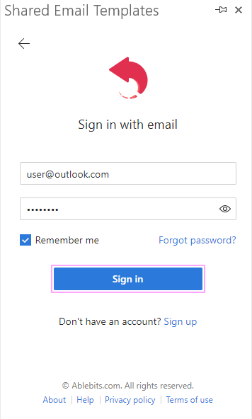 Sign in to your account.