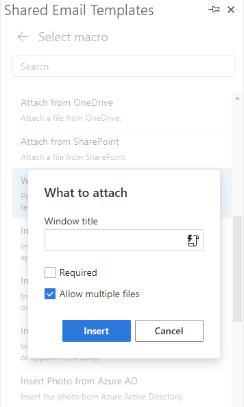 The Allow multiple files checkbox selected