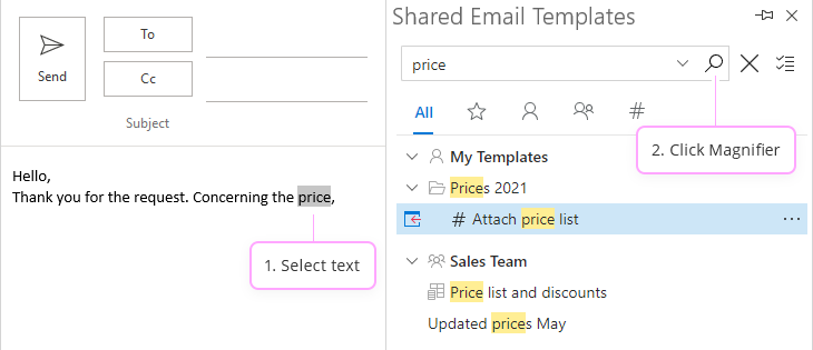 Select text in the message body and click Magnifier. Select text in the message body and click Magnifier.