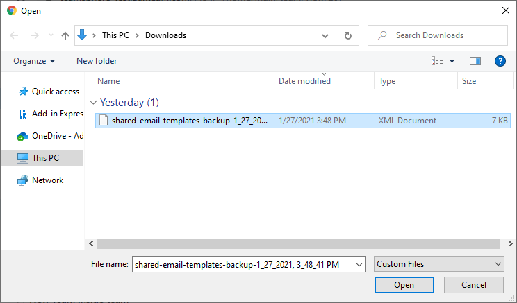 Select file.