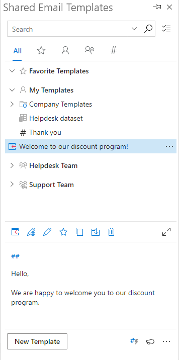 Your Shared Email Templates. Your Shared Email Templates.
