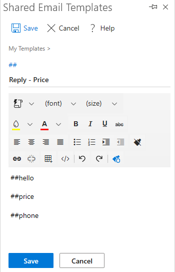 outlook shortcuts