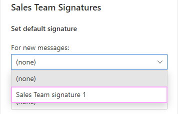Set a default signature for new messages.