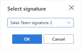 Choose the signature you need.