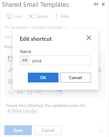 Name your shortcut.