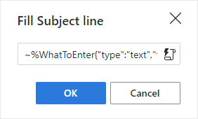 Enter the copied macro text.