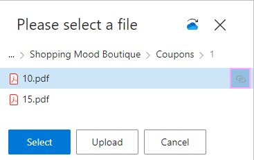The Copy link icon