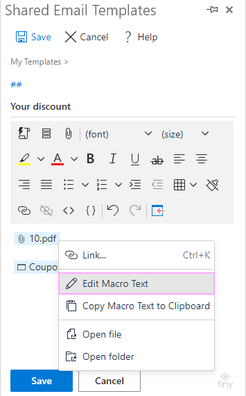 Edit Macro Text