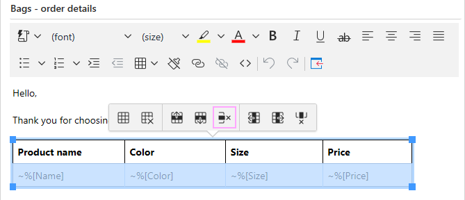 Delete the bound row. Delete the bound row.