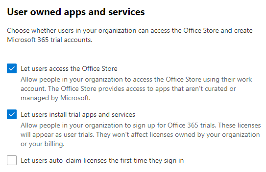  Check Org settings in Microsoft 365 admin center.