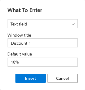 Text field. Text field.