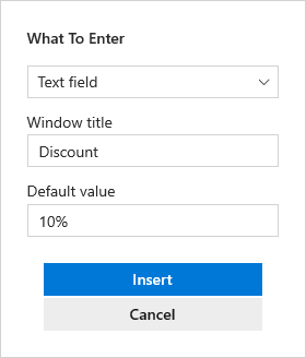 Text field. Text field.