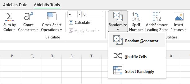 Run Random Generator in Excel.