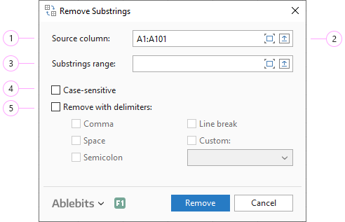 Adjust the Remove Substrings settings.