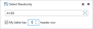 Let the add-in know how many header rows your table has.