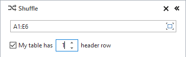 How many header row does your data range have?
